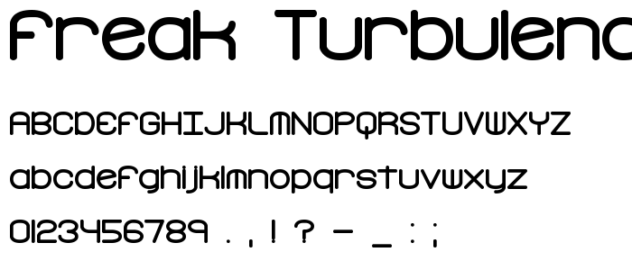 Freak Turbulence BRK font